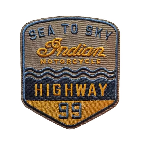 3/$15: Indian Motorcycle BACK Embroidered Iron On Patch - Picture 1 of 1